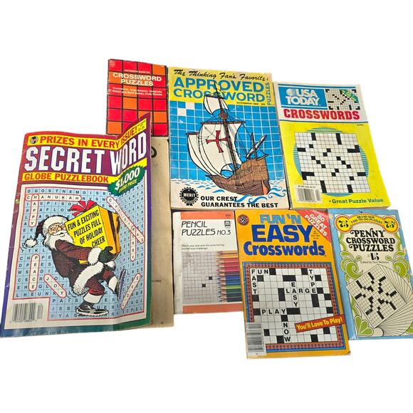 Vintage USA Today Globe Puzzlebook Approved Fun 'N Easy Crossword Puzzle Books - Picture 1 of 13